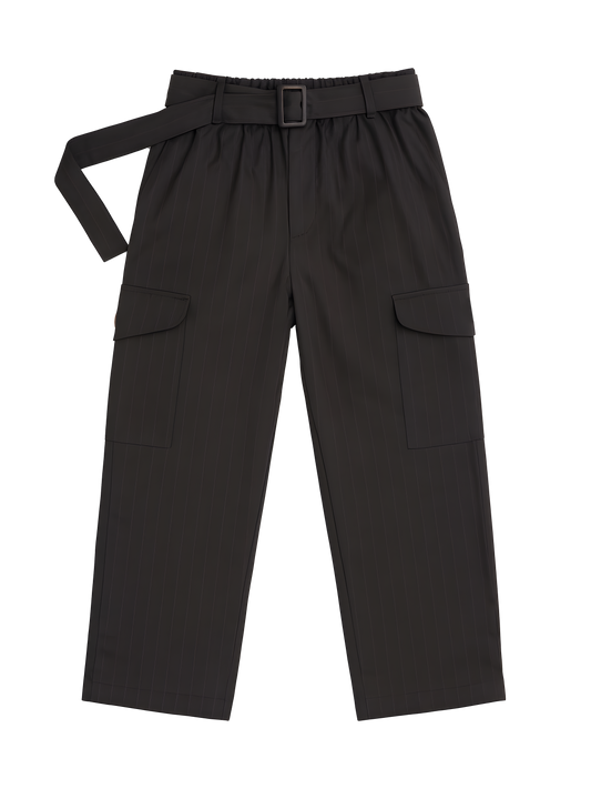 tailored black cargo pant