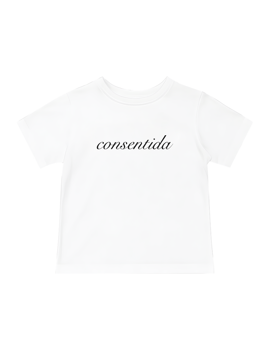 consentida white baby tee