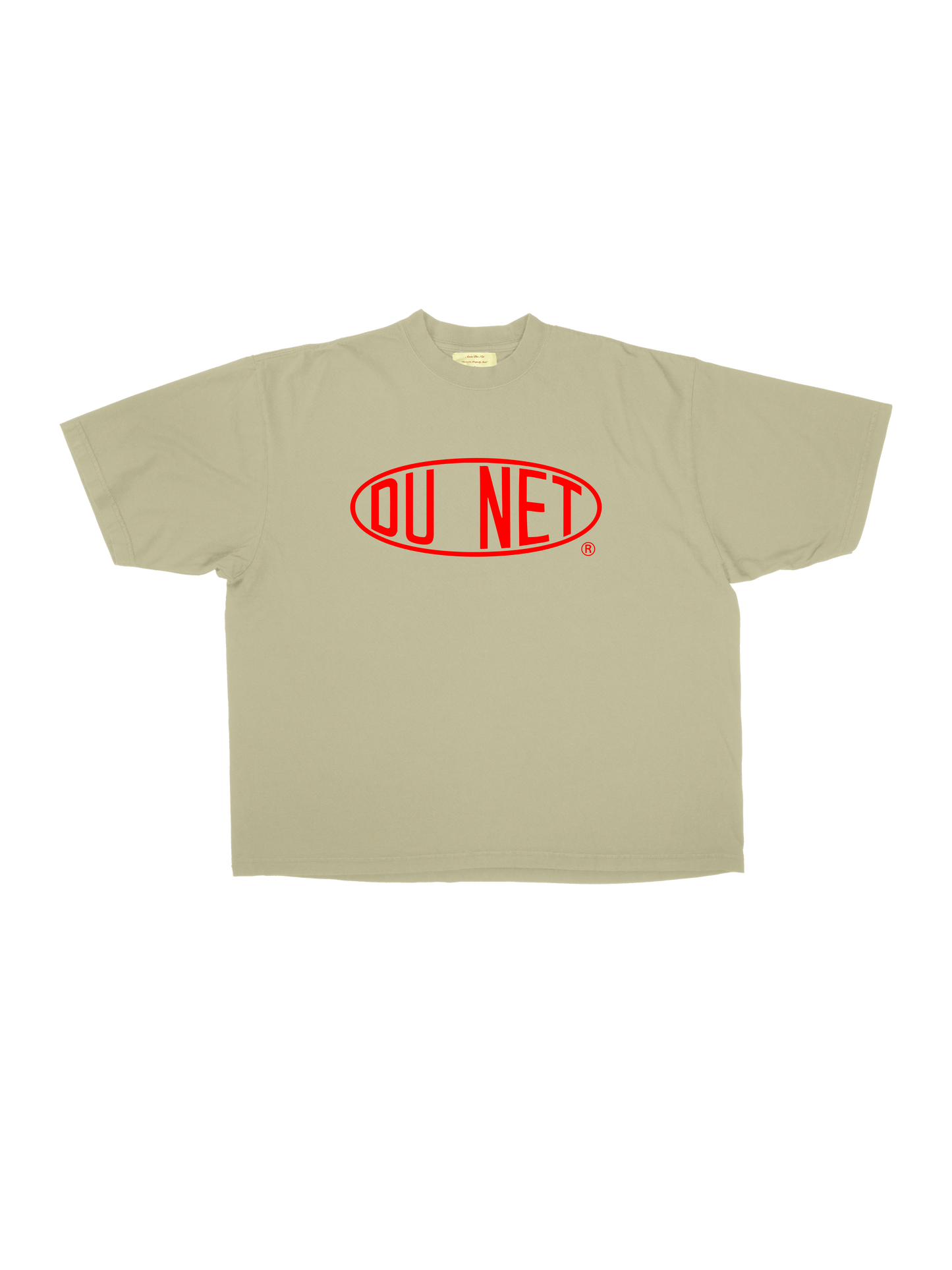 beige red dupont tee