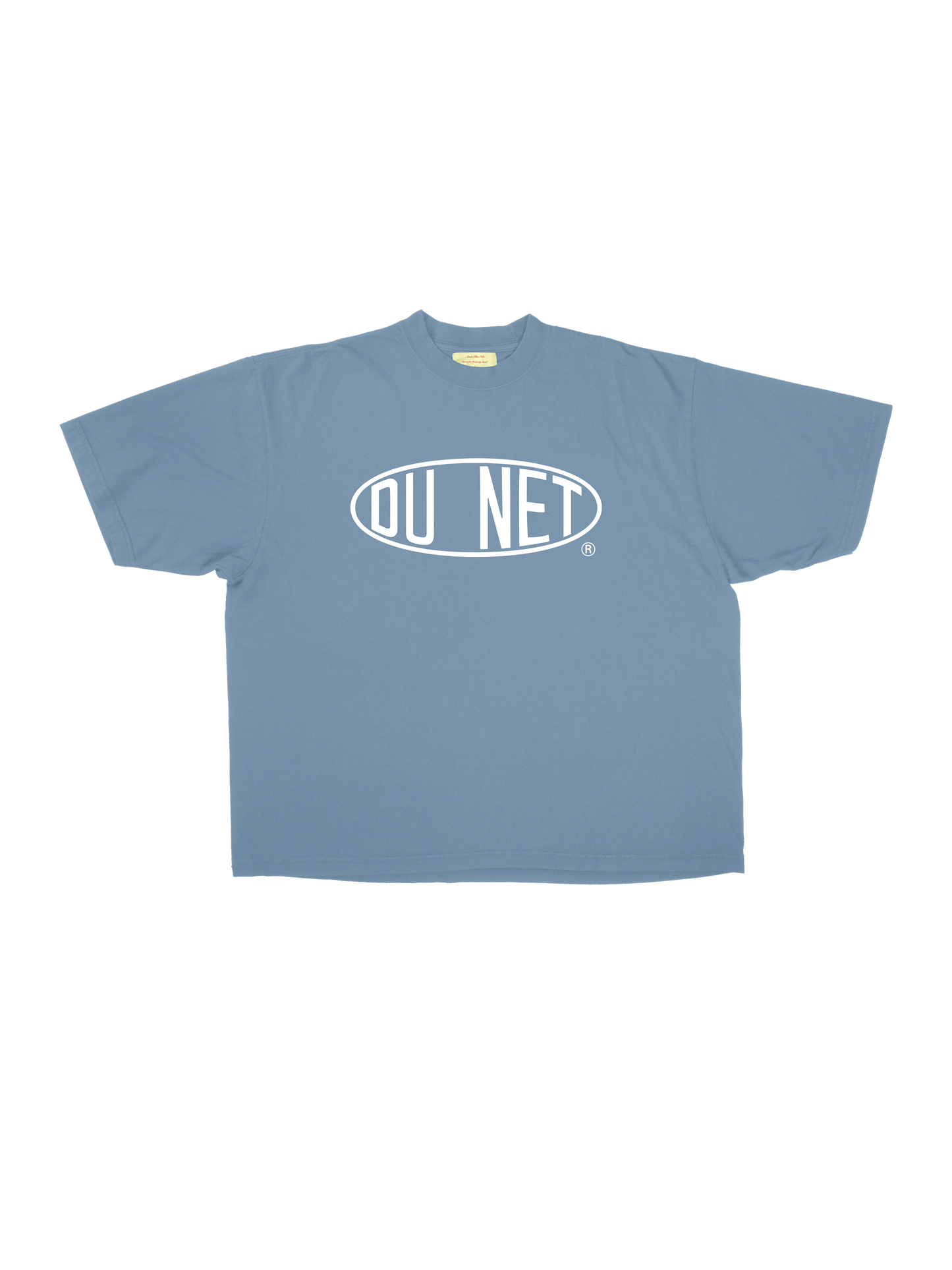 sky blue white dupont tee