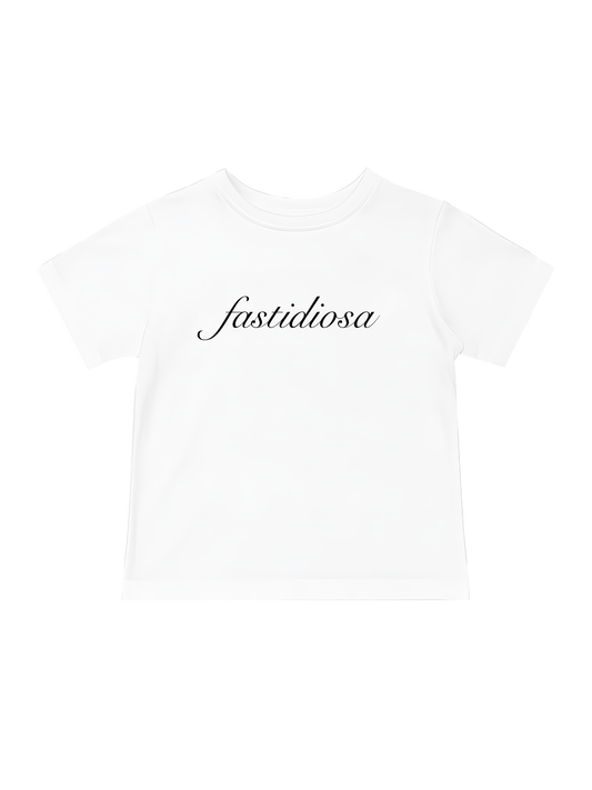 fastidiosa white baby tee