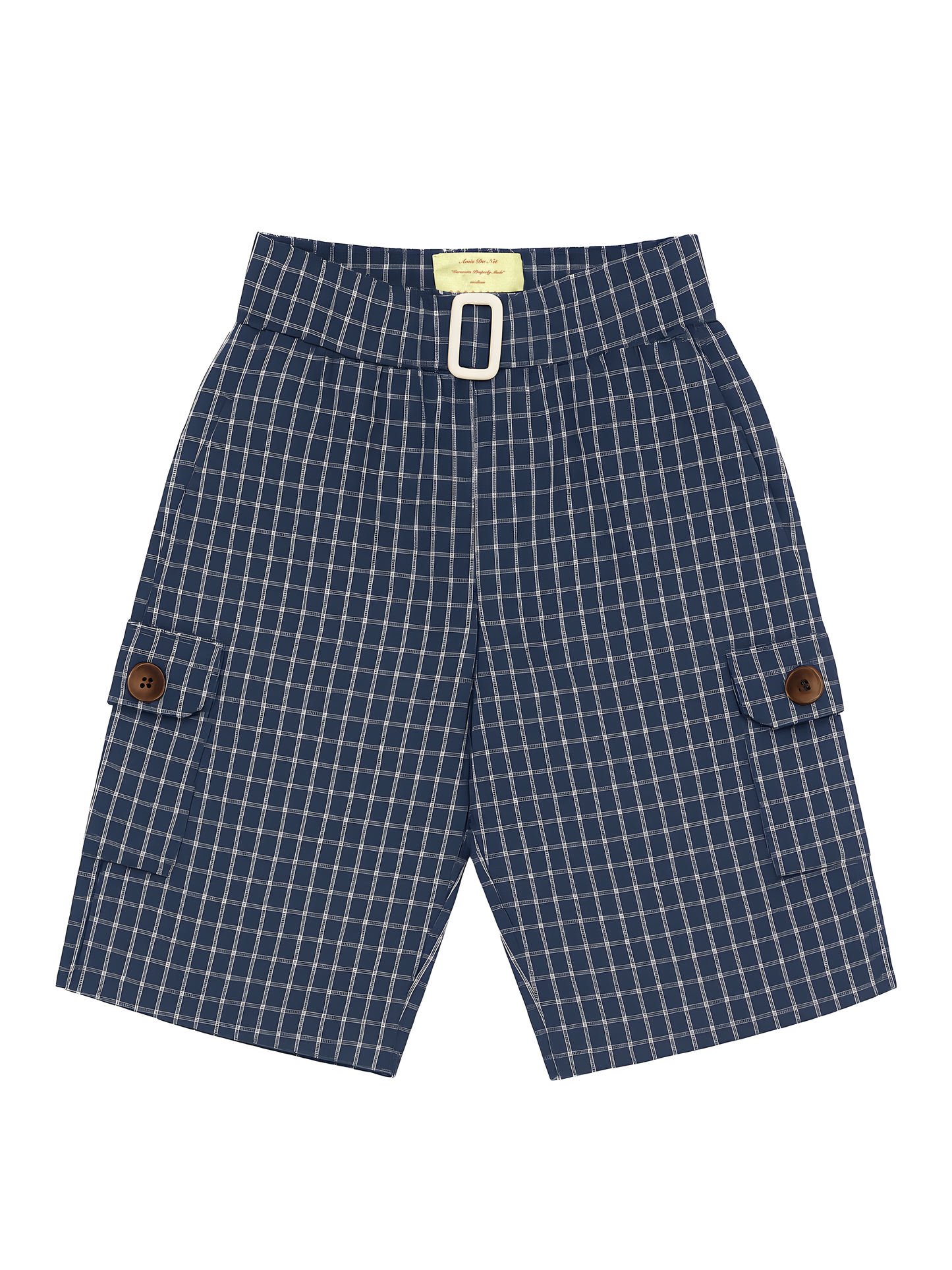 grandma's blue striped jort