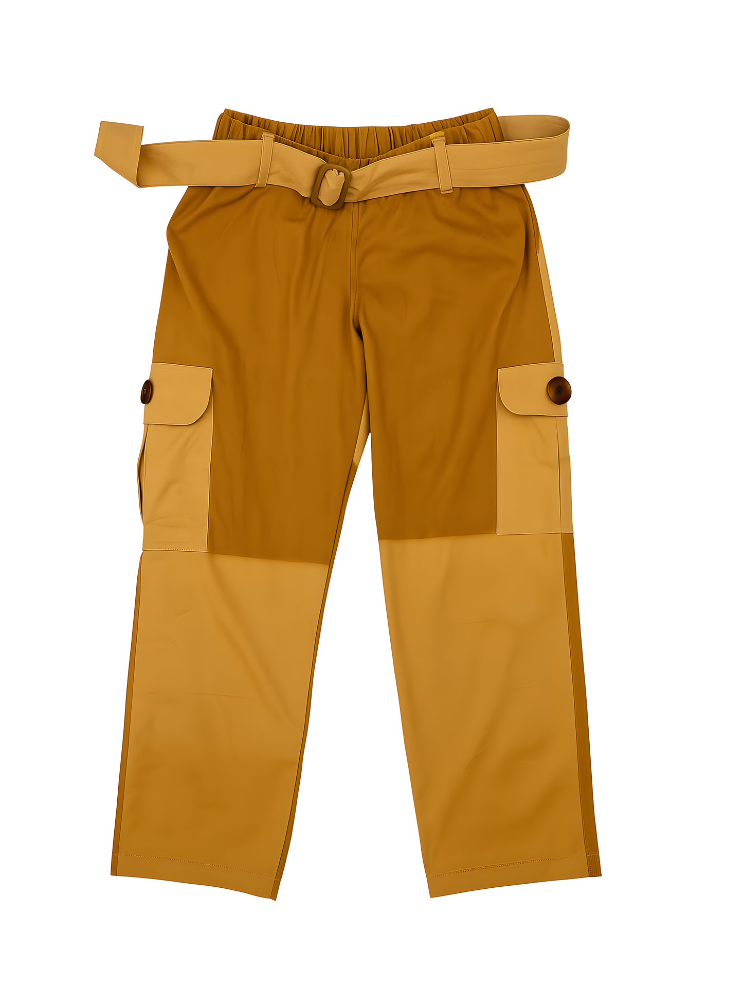 two tone mustard cargo pant