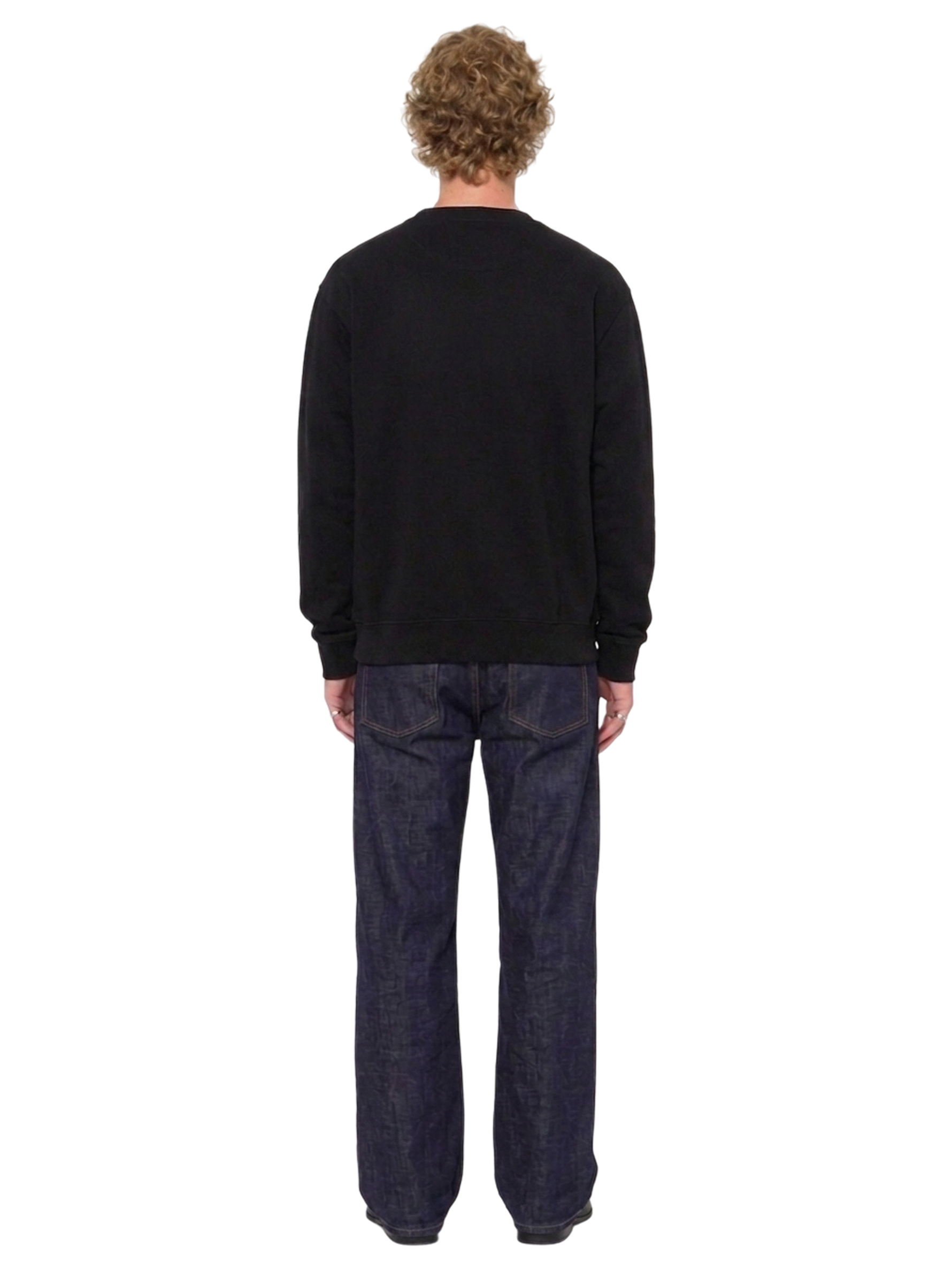 Black crewneck DUNET ELEGANTE - Cream