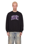 Black crewneck AMISDUNET - tartan