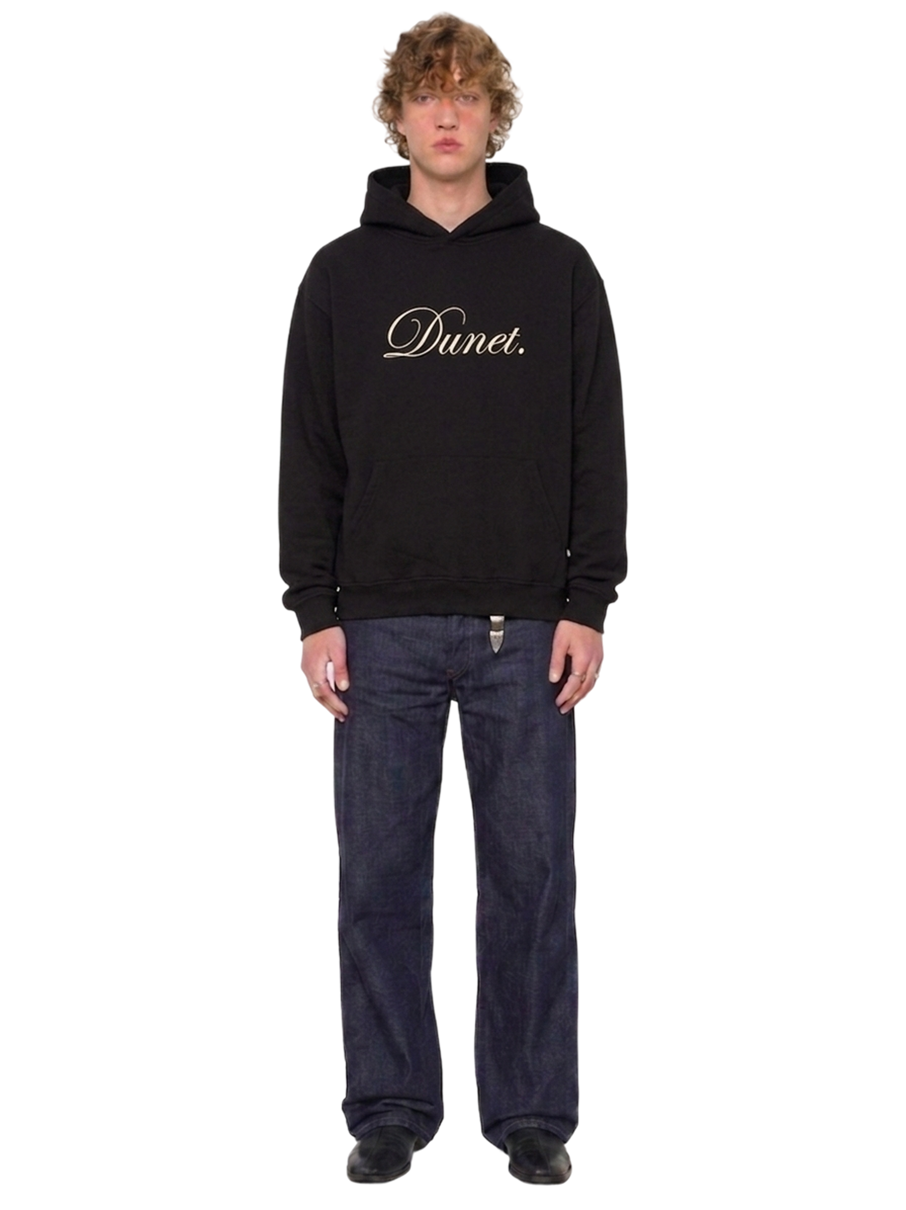 black hoodie ELEGANTE - White