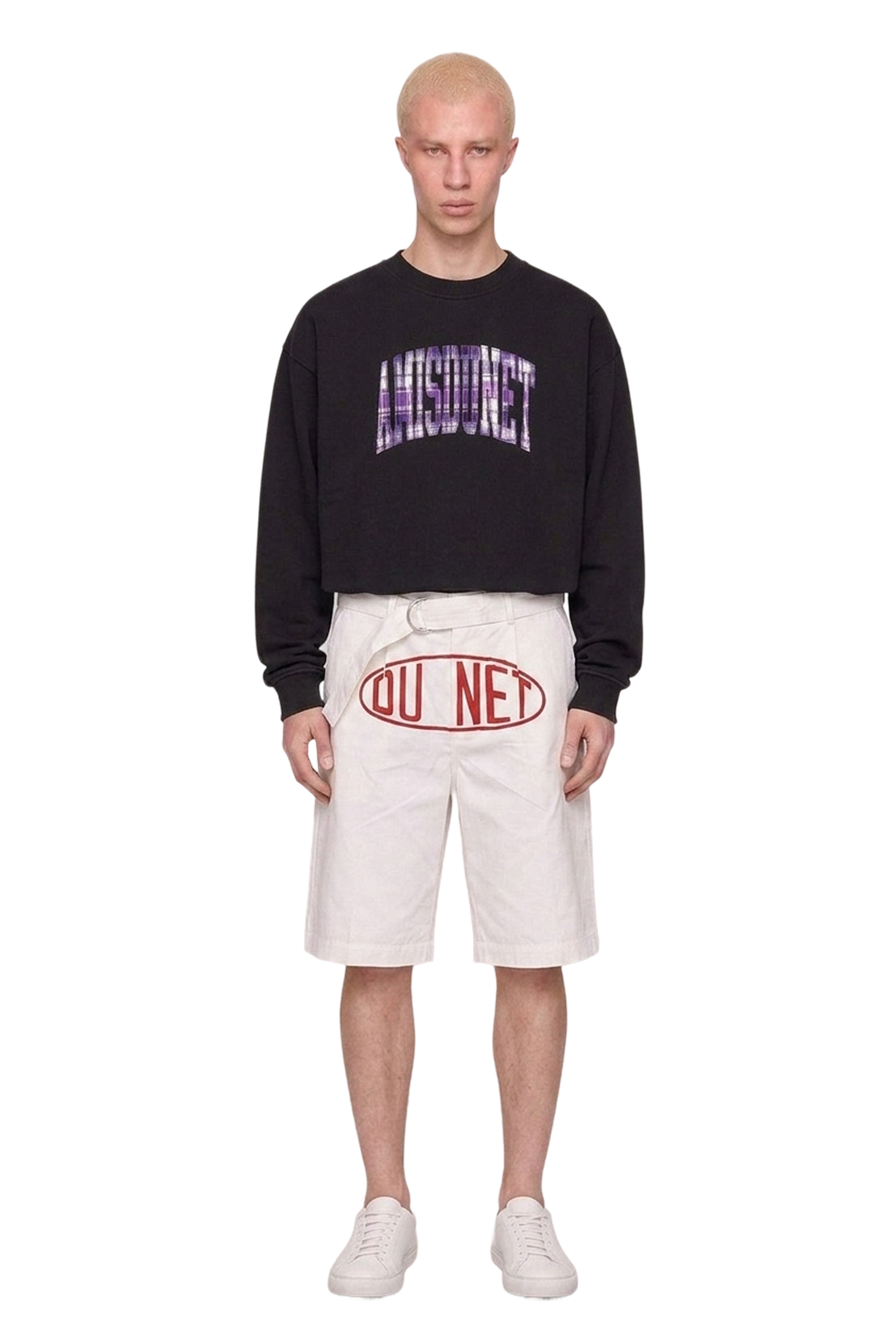 White jort DUPONT - Red  / Repurposed