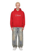 Red hoodie DUNET ELEGANTE - White
