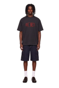 Black tee DUPONT PIXEL - red