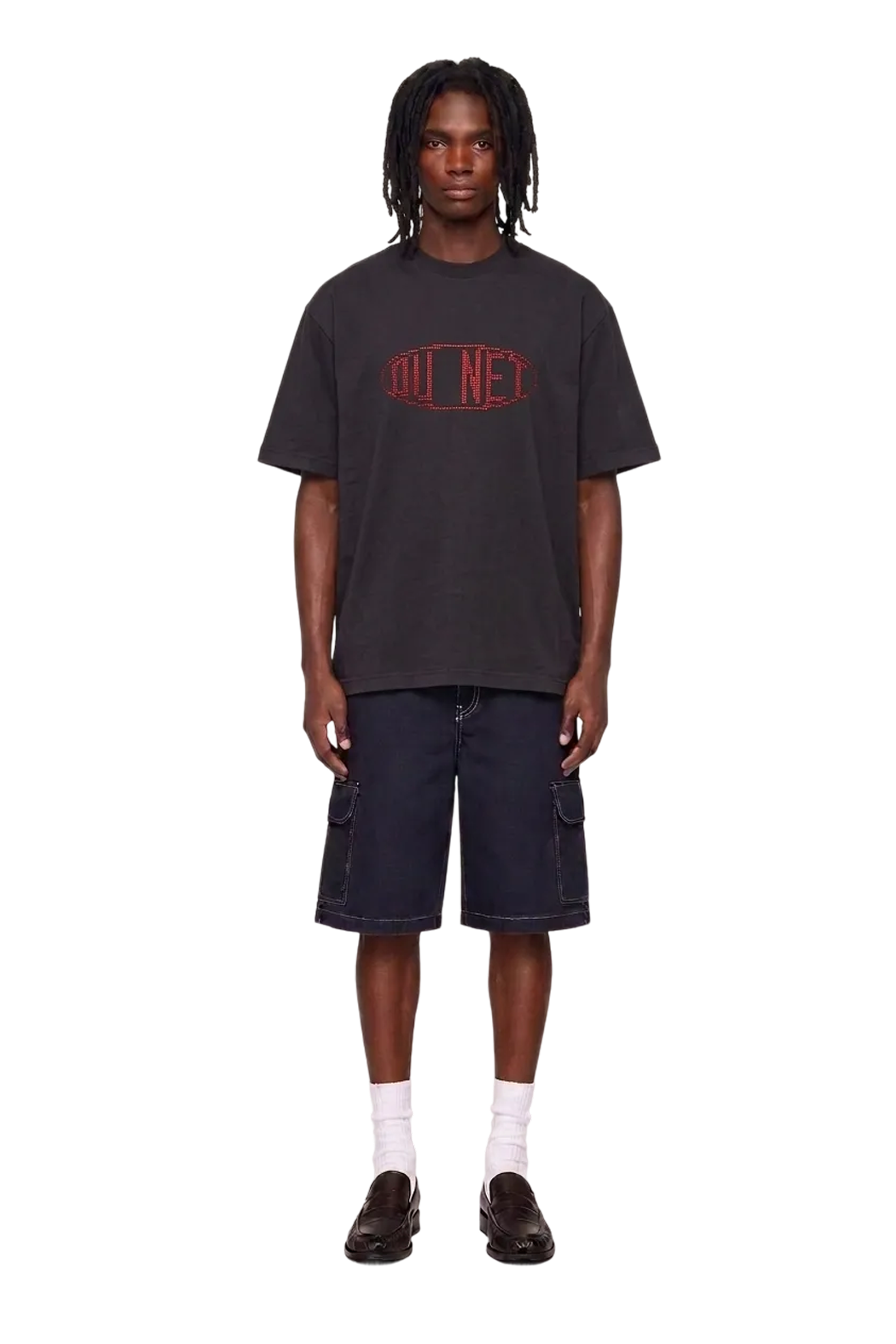 Black tee DUPONT PIXEL - red
