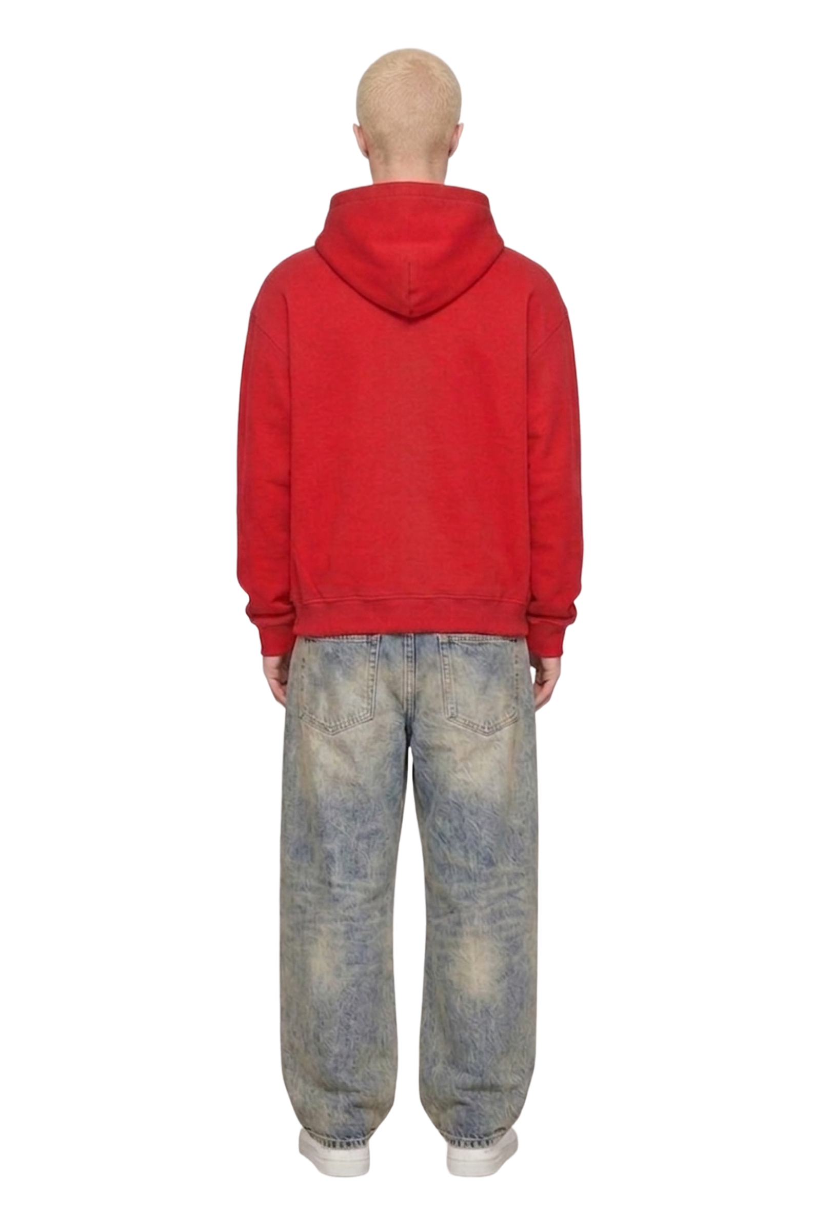 Red hoodie DUNET ELEGANTE - White