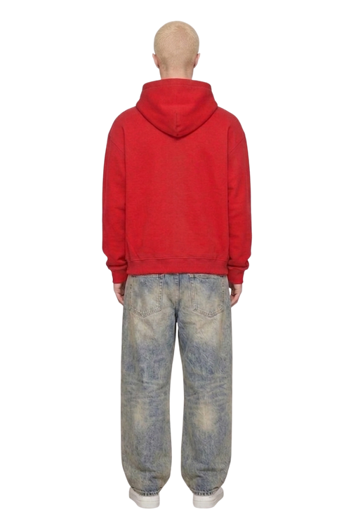 Red hoodie DUNET ELEGANTE - White