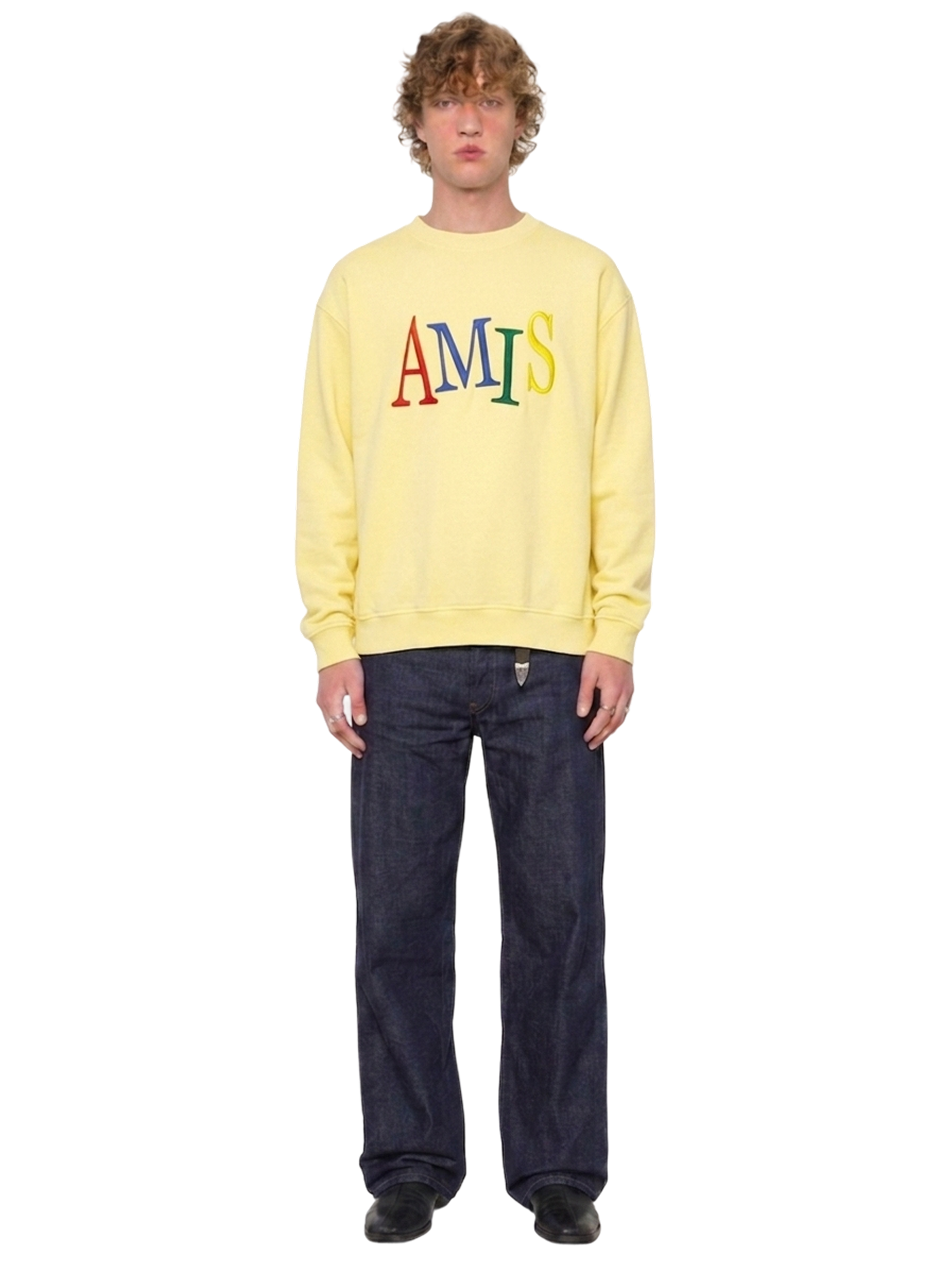 Butter yellow crewneck AMIS VINTAGE - Multi