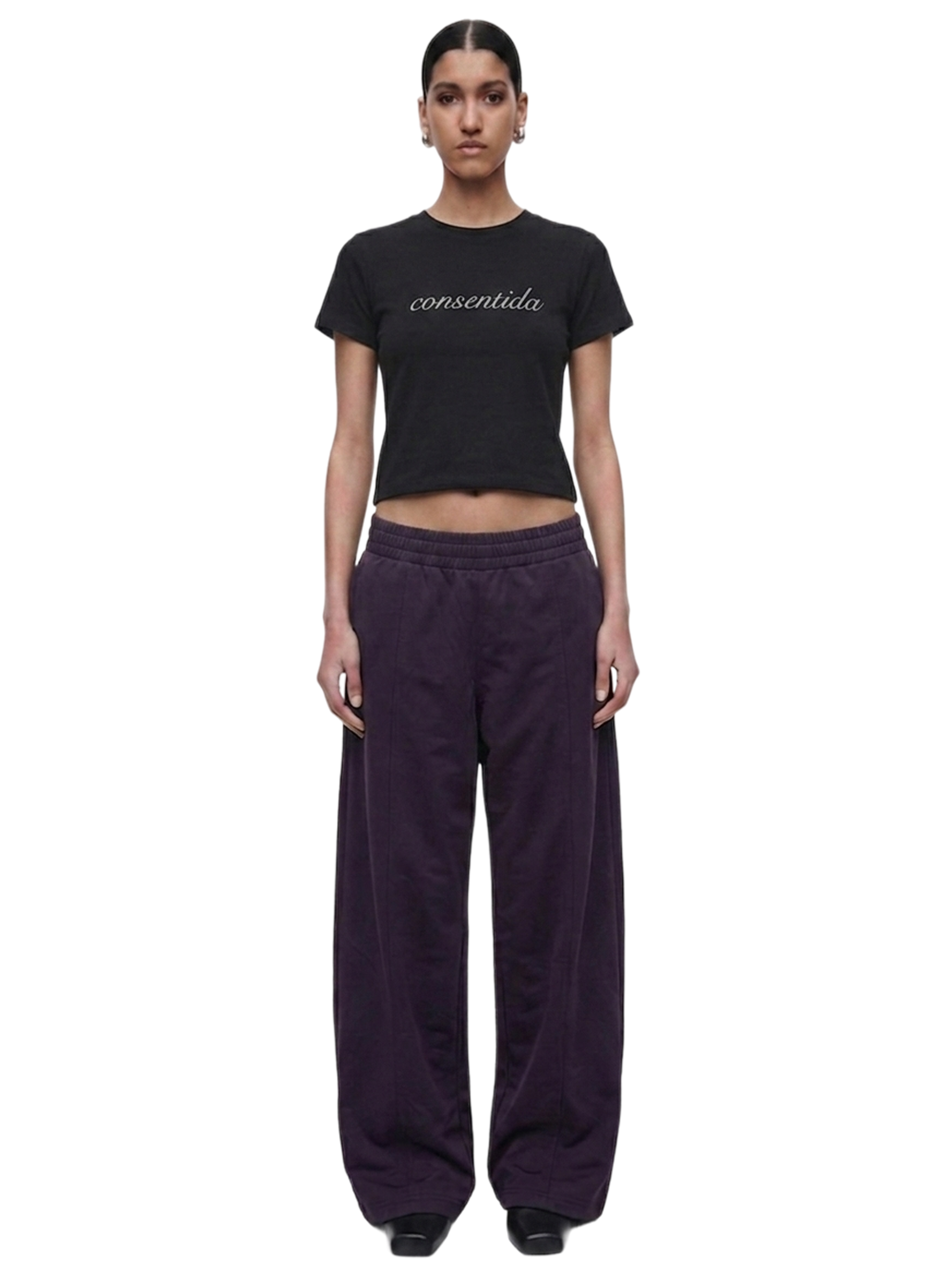 Black baby tee CONSENTIDA - White