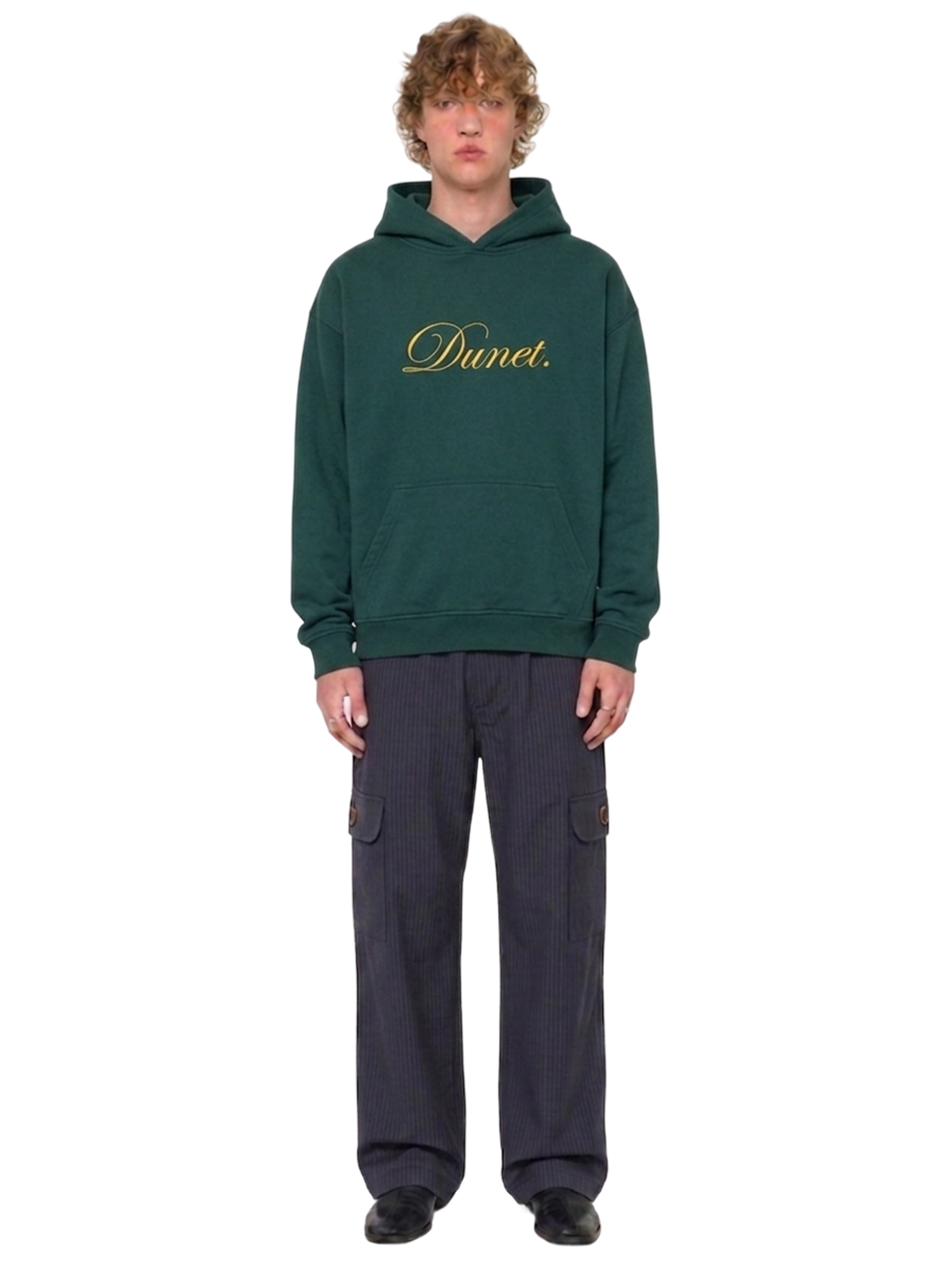 Forest green hoodie DUNET ELEGANTE - Yellow