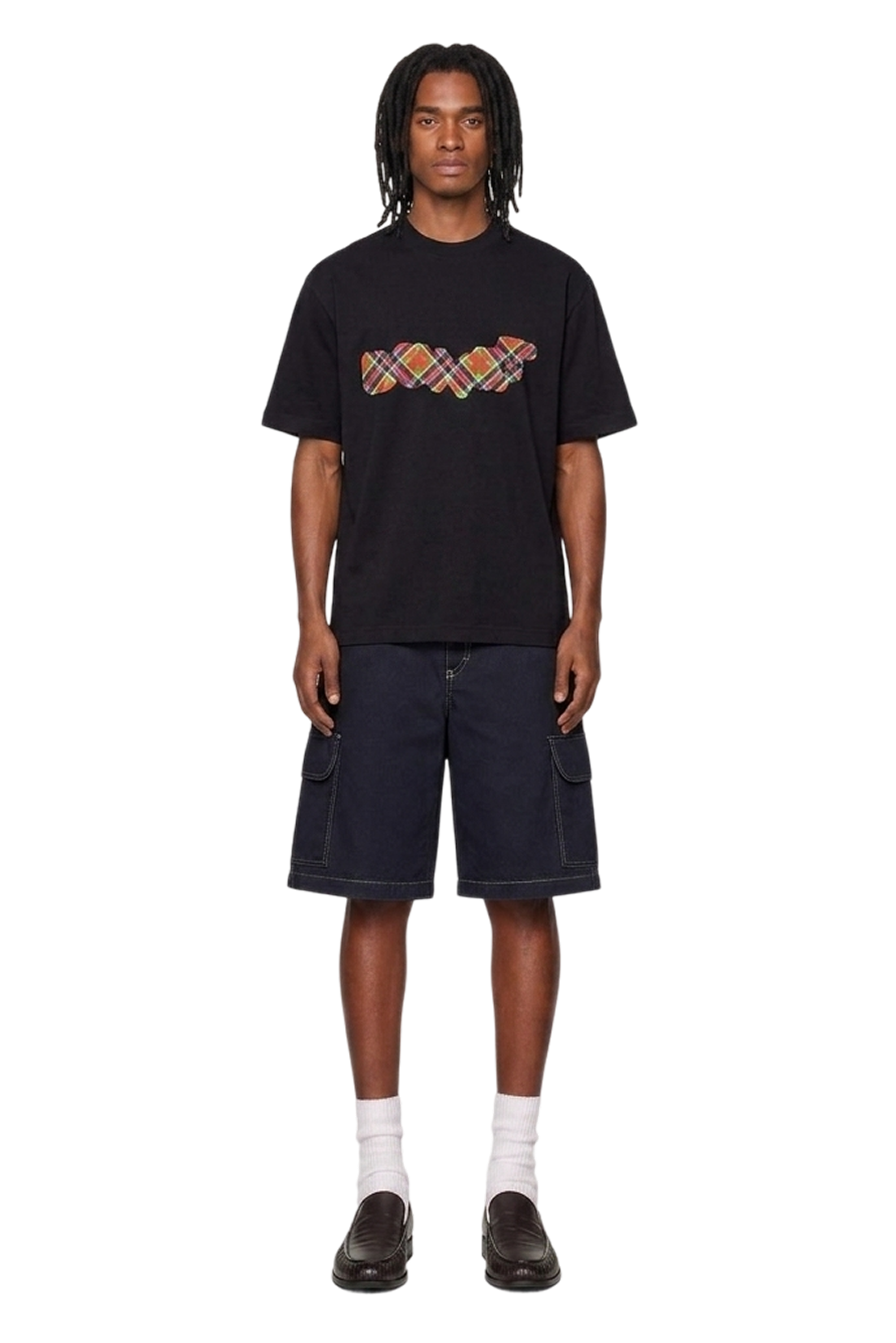 Black tee DUNET BUBBLE - tartan