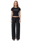 Black baby tee FASTIDIOSA - White