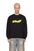 Black crewneck DUNET BUBBLE - green