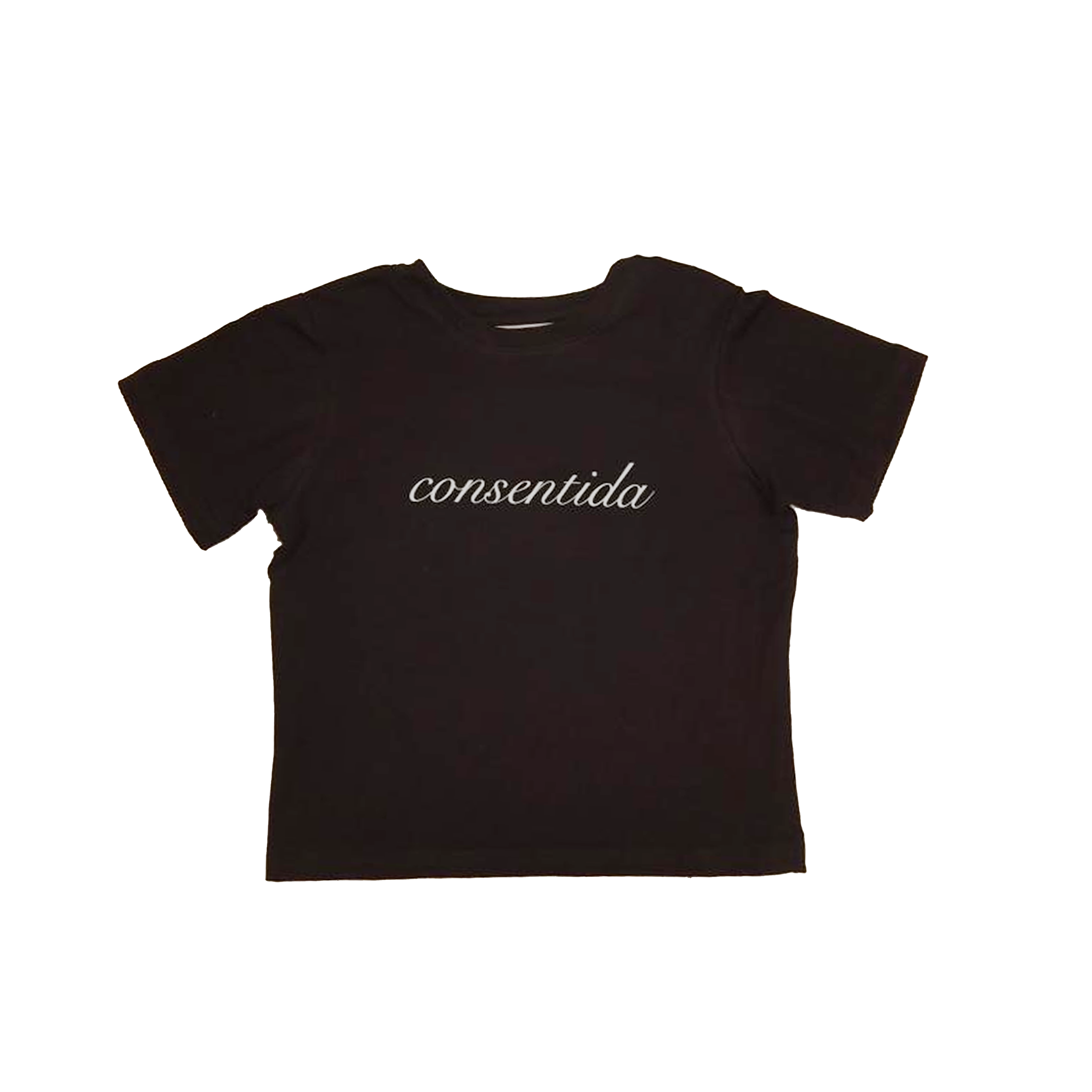 Black baby tee CONSENTIDA - White