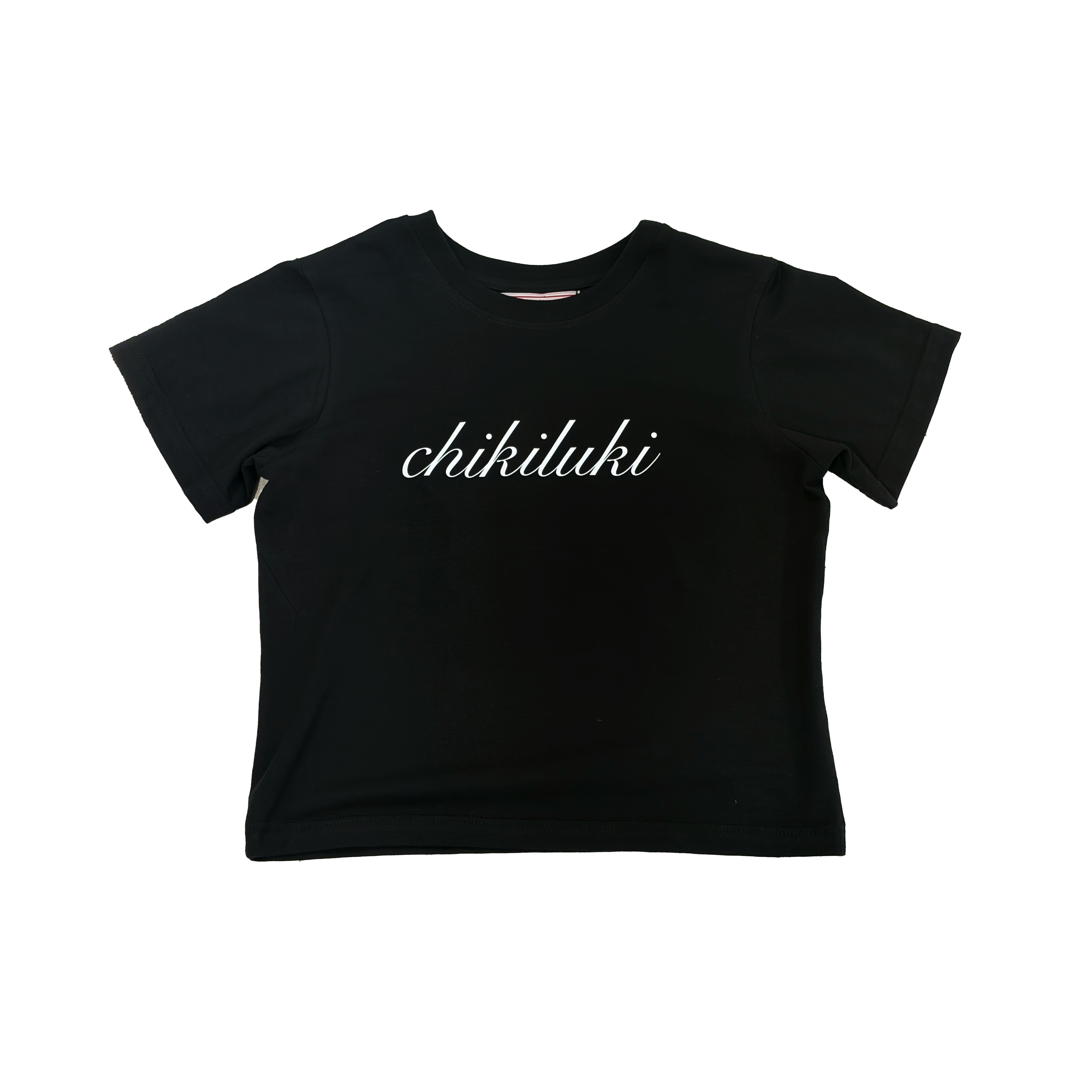 Black baby tee CHIKILUKI - White