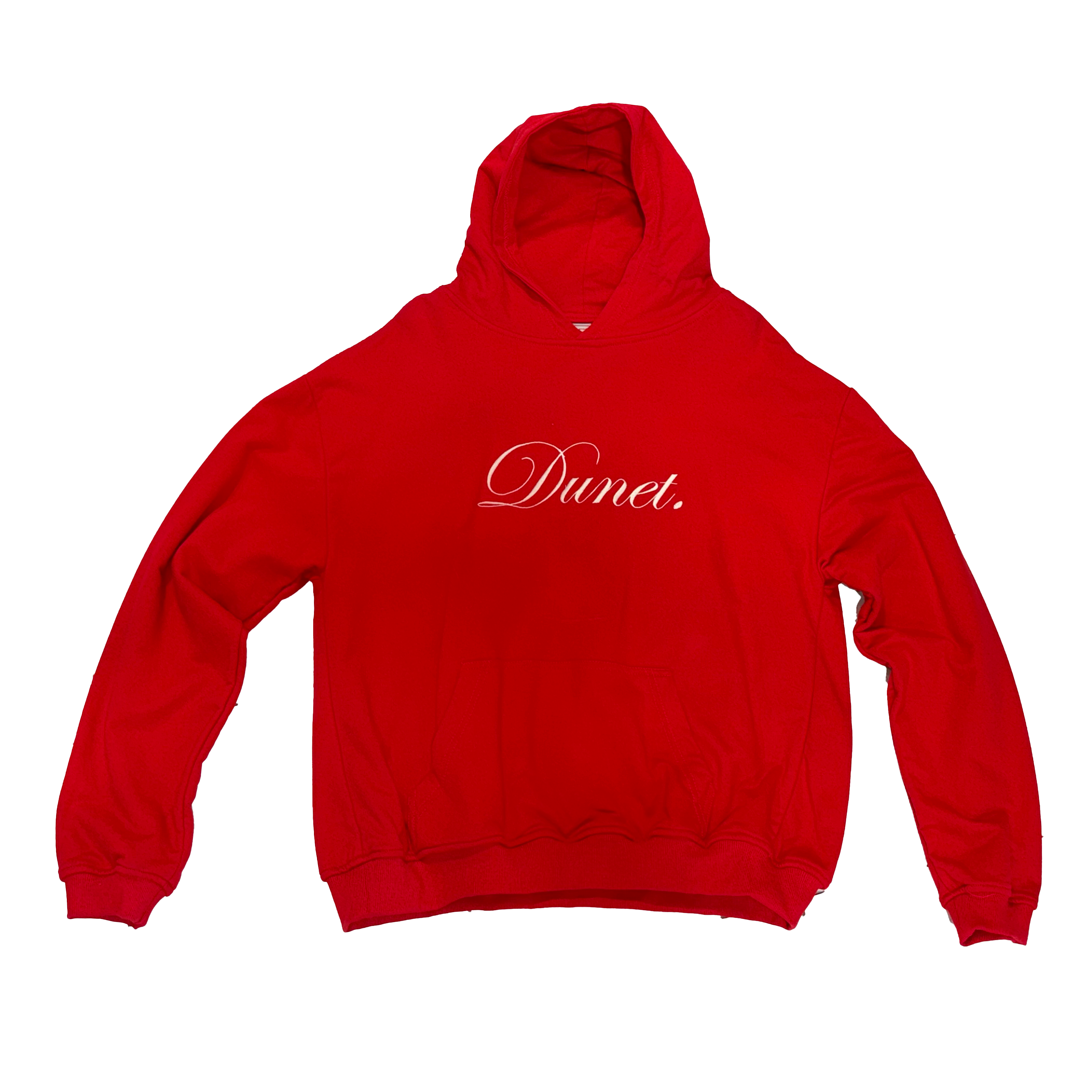 Red hoodie DUNET ELEGANTE - White
