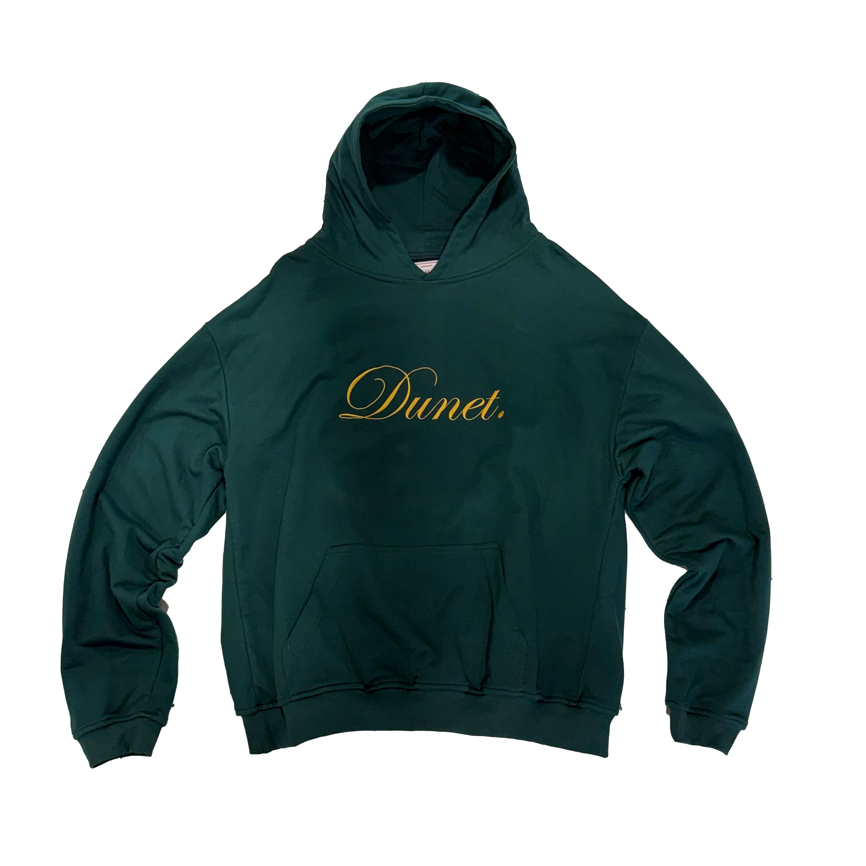 Forest green hoodie DUNET ELEGANTE - Yellow