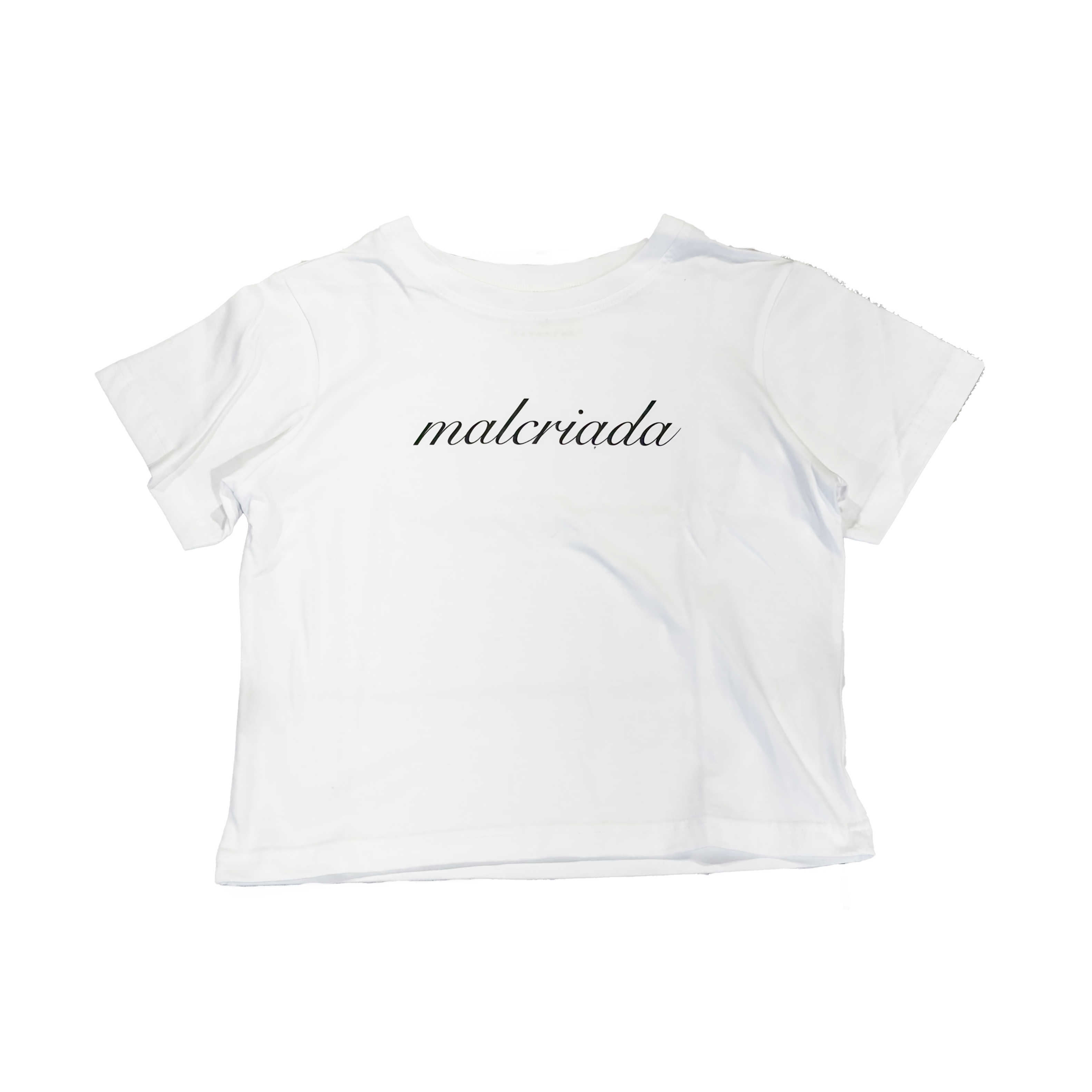 White baby tee MALCRIADA - Black