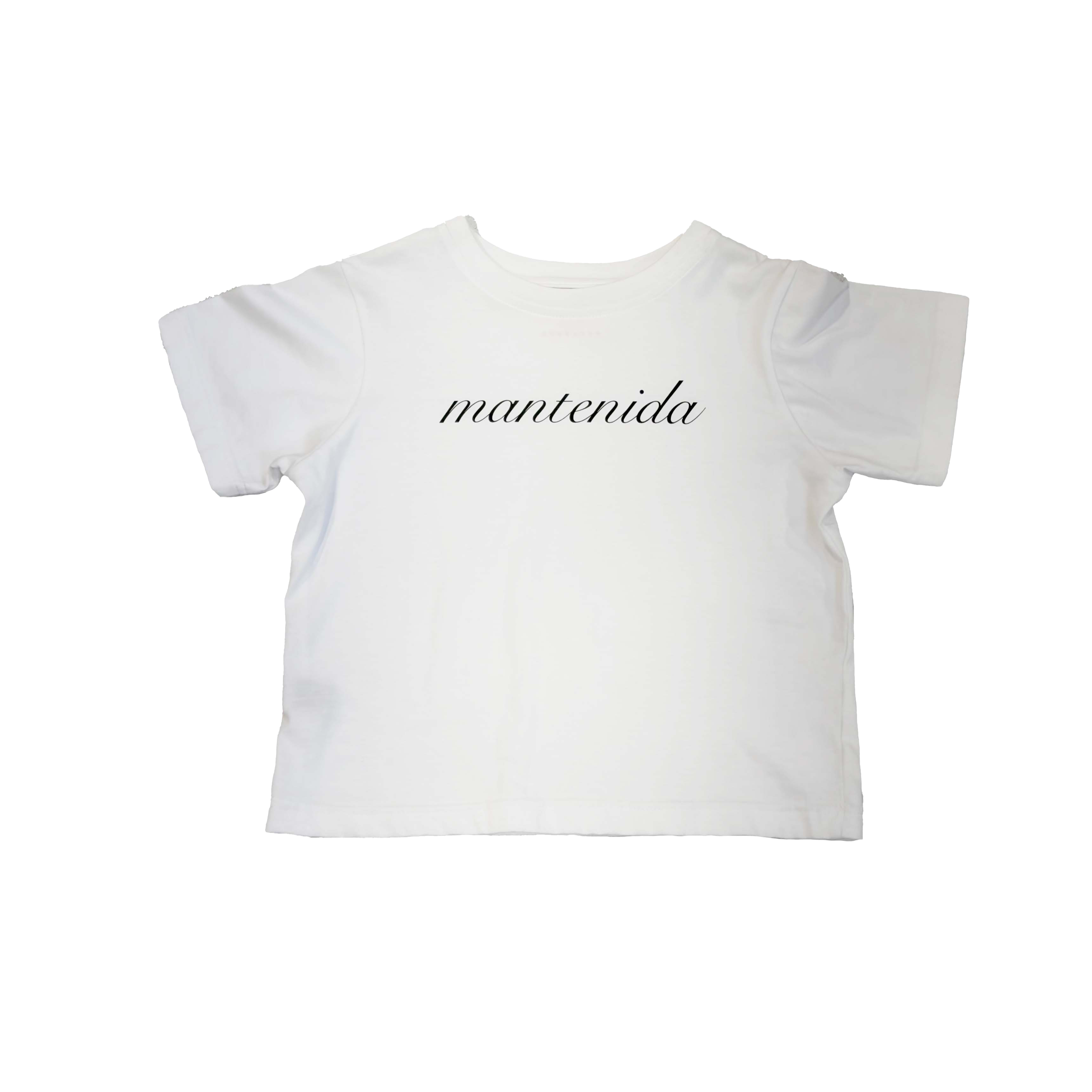 White baby tee MANTENIDA - Black