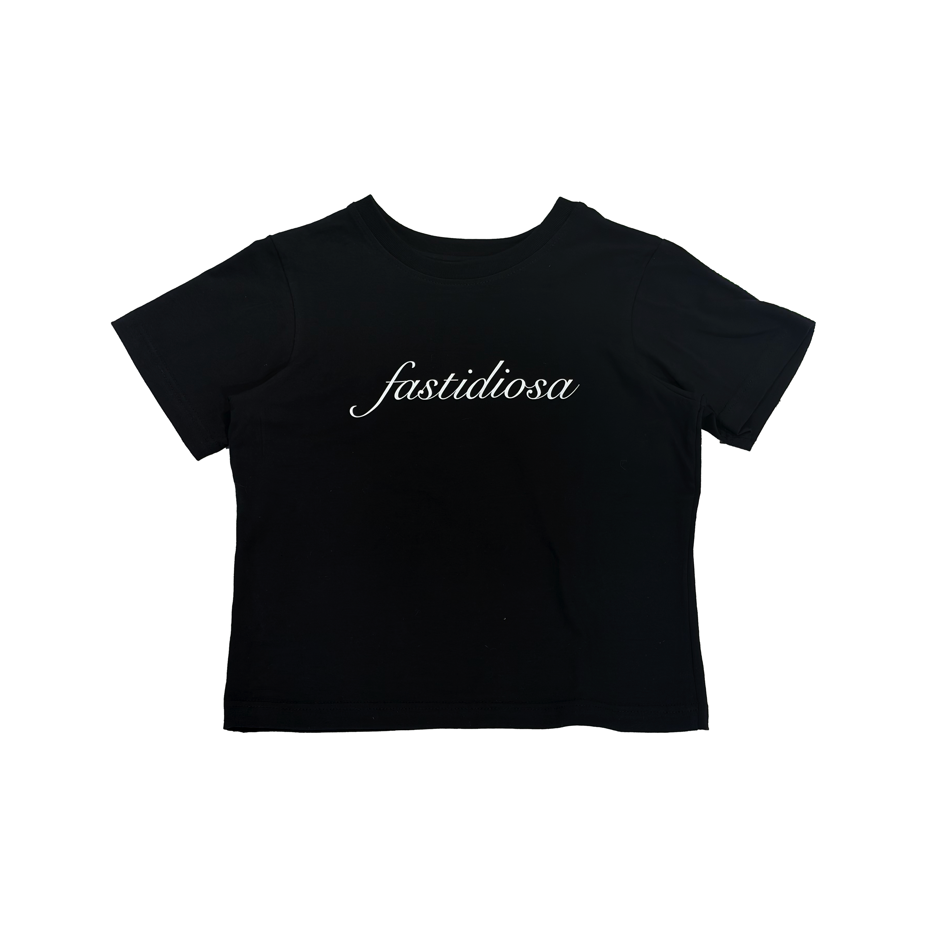 Black baby tee FASTIDIOSA - White
