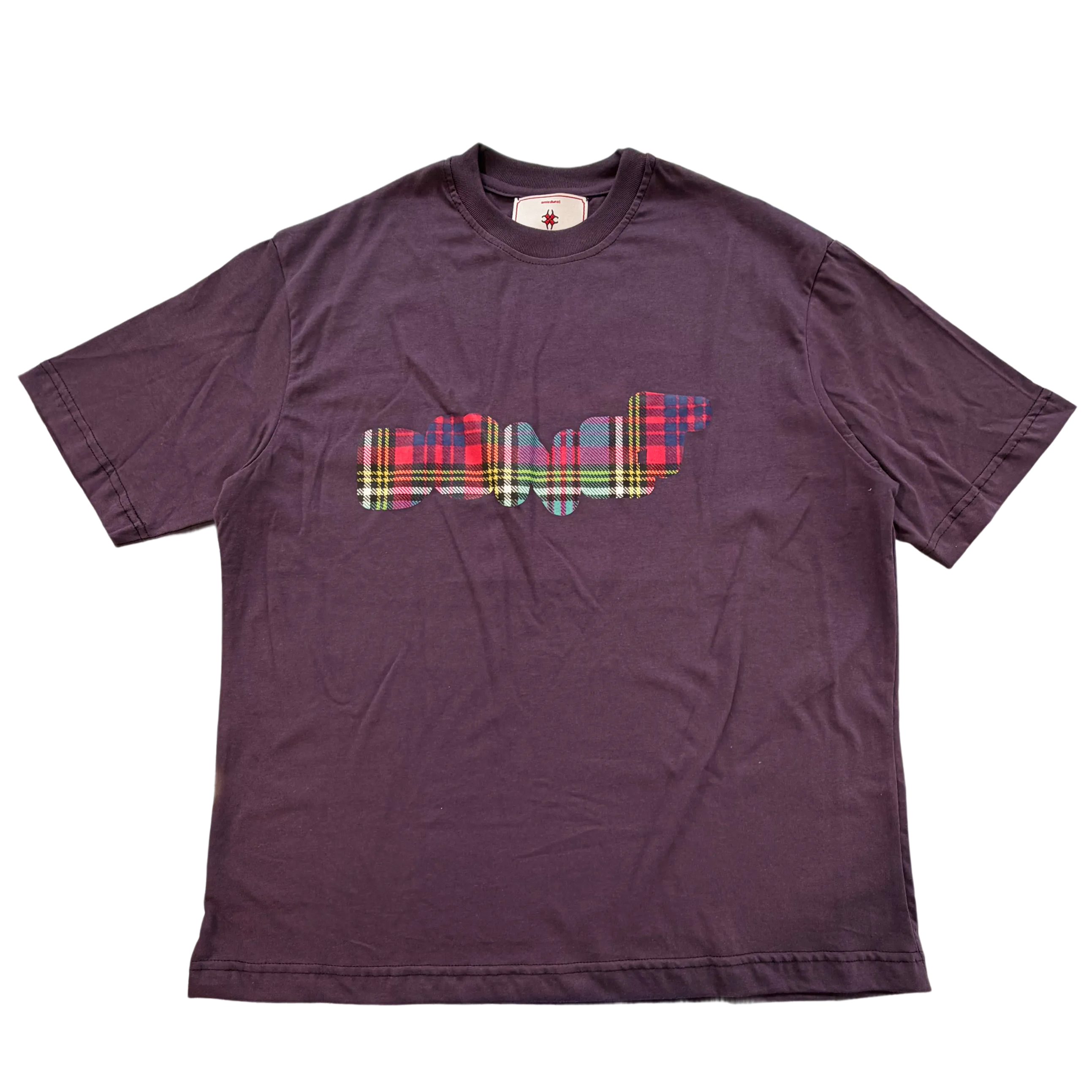 Purple tee DUNET BUBBLE - tartan