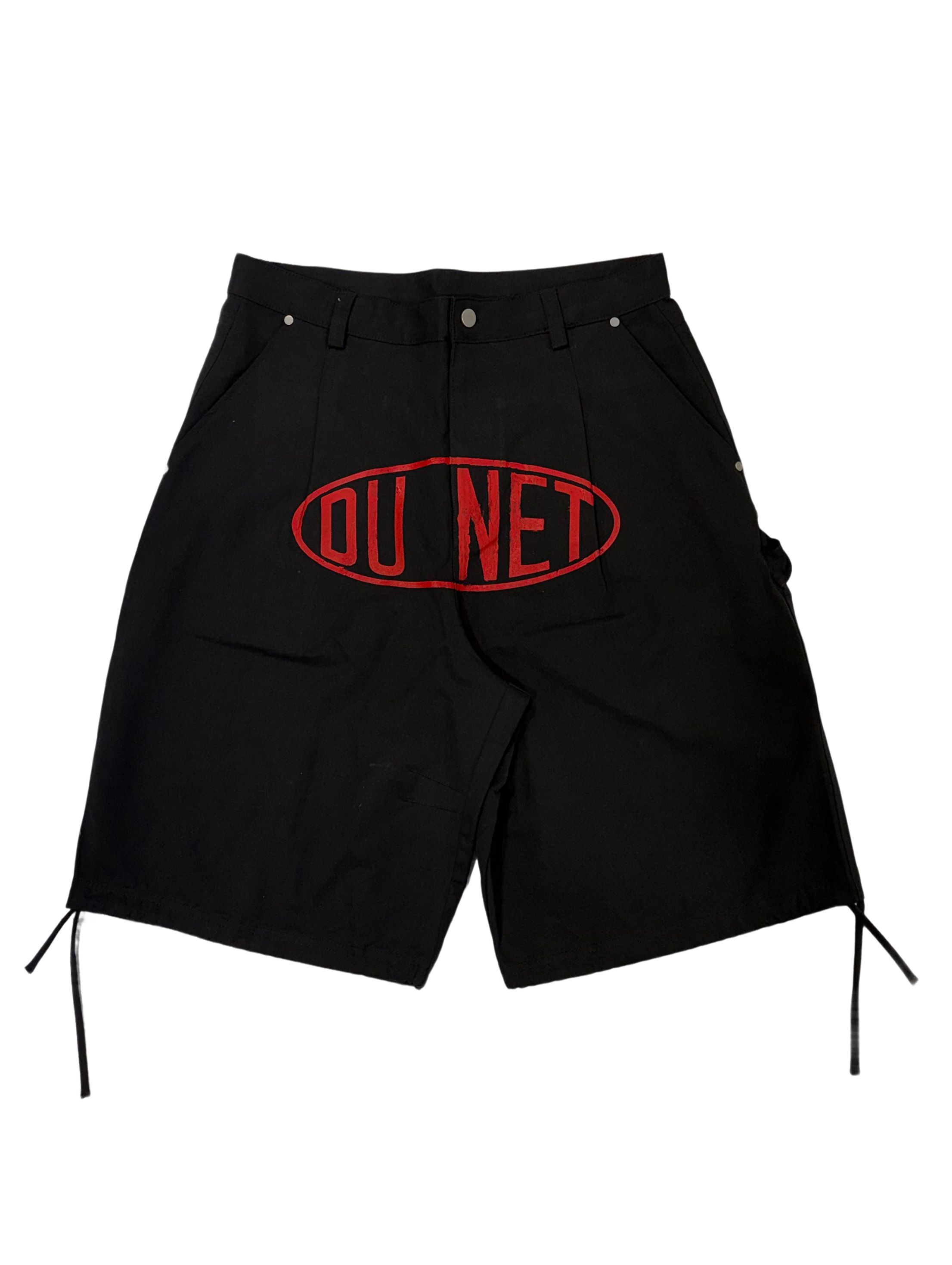 Black jort DUPONT - Red / Repurposed