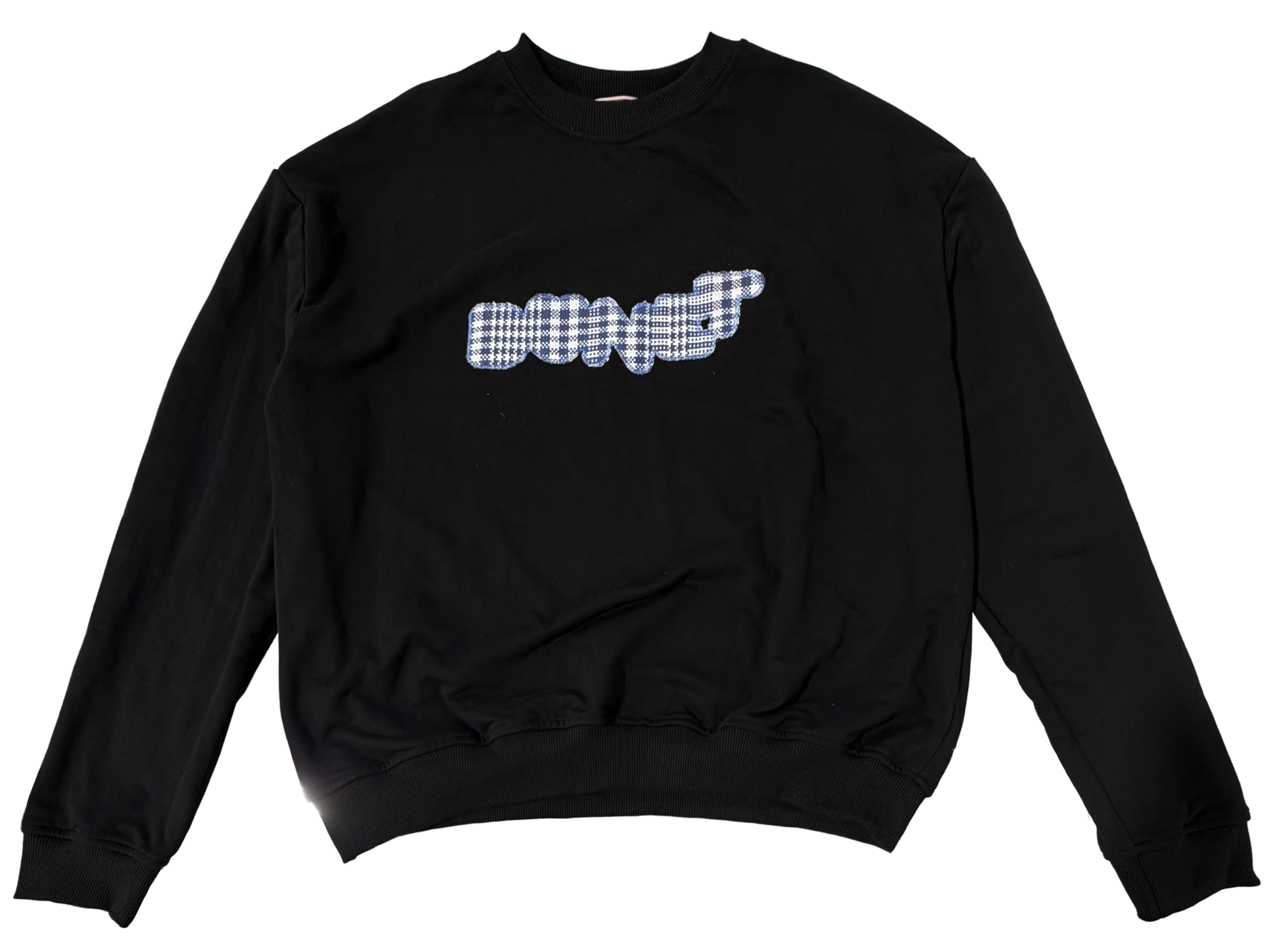 Black crewneck DUNET BUBBLE - tartan