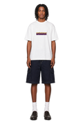 White tee AMISDUNET DRAGGED - purple