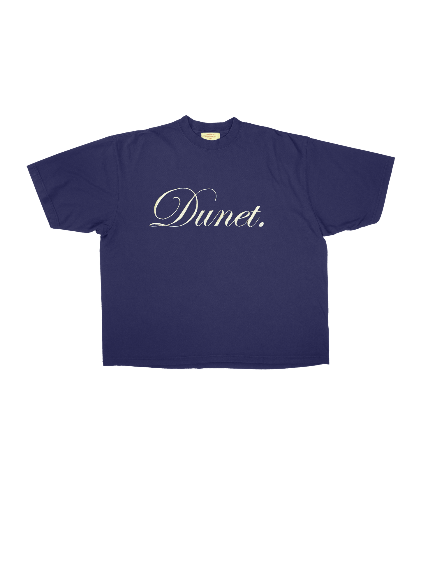 embroidered dunet navy blue tee