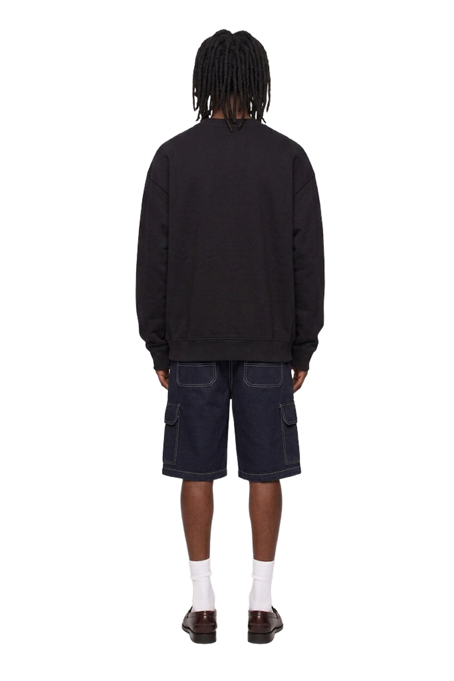 Black crewneck AMISDUNET - tartan
