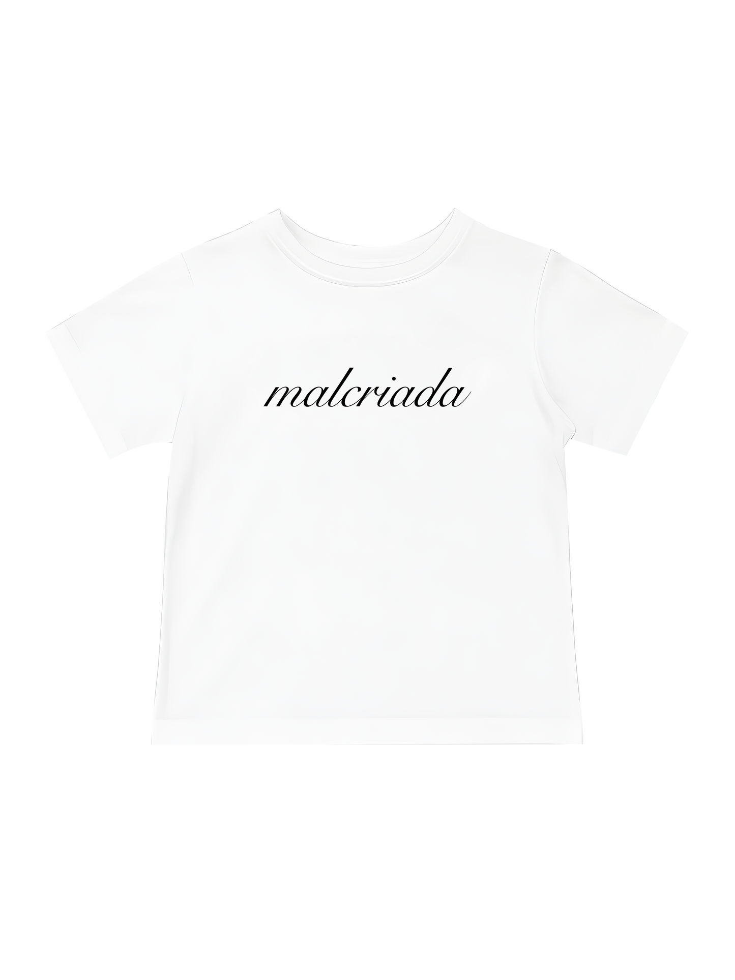 malcriada white baby tee