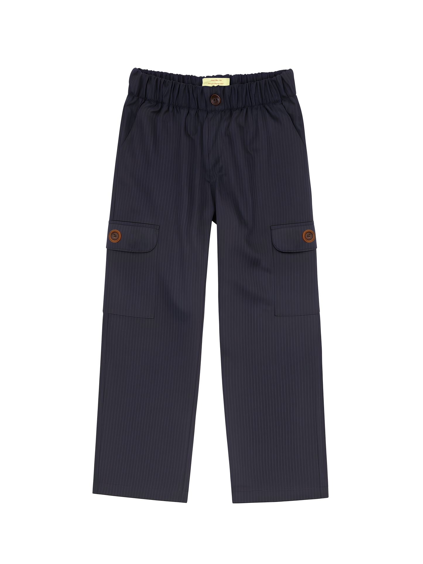 striped tailored navy blue cargo pant